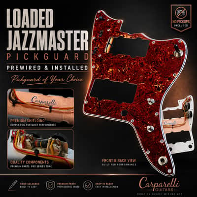 Carparelli Loaded Jazzmaster® Pickguard Wiring Kit – Prewired & Installed on Your Choice of Pickguard image 1