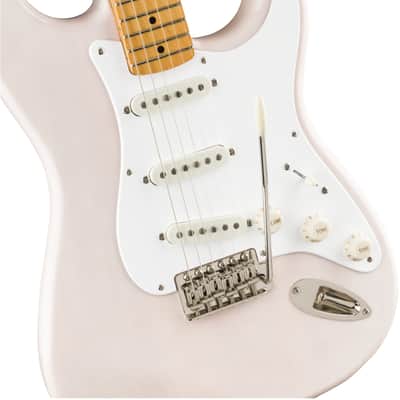 Mint Squier by Fender Classic Vibe 50s Stratocaster, Maple Fretboard, White Blonde image 3