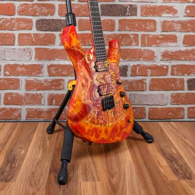 Jackson USA Signature Chris Broderick Soloist HT6 Devil & Flames Graphic by Mike Learn 2015 w/OHSC image 3