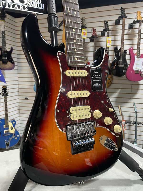 Fender Player II Modified Stratocaster HSS Floyd Rose Electric Guitar - 3-tone Sunburst, Rosewood Fingerboard w/Gig Bag & PLEK*D #728