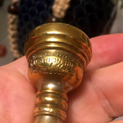 RARE GOLD PLATED HANDMADE RUDY MUCK CUSHION RIM 17-C 1930'S TRUMPET MOUTHPIECE ORIG FIN. 92% FREE SHIP image 19