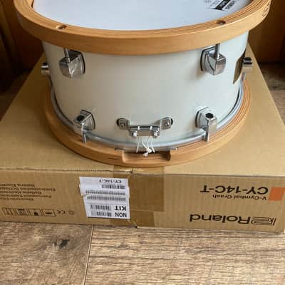 Yamaha WSD13AJ Akira Jimbo Signature 13x7" Beech Snare Drum with Wood Hoops 2000s - White image 4