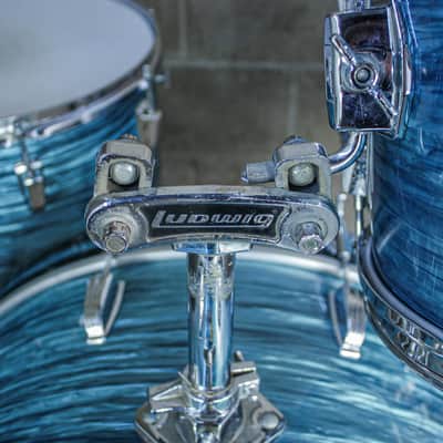 Ludwig 1977–78 Ludwig 4-Piece Drum Kit – Turquoise Oyster Rewrap – 6-Ply Maple – Netflix “Ginny & Georgia” image 10
