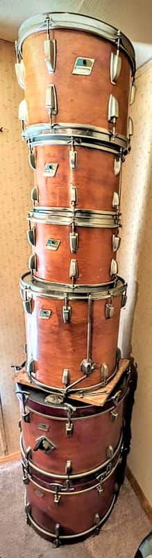 1972 Ludwig Double Bass Drum 6 piece Drum Set 3 Ply Bild 1