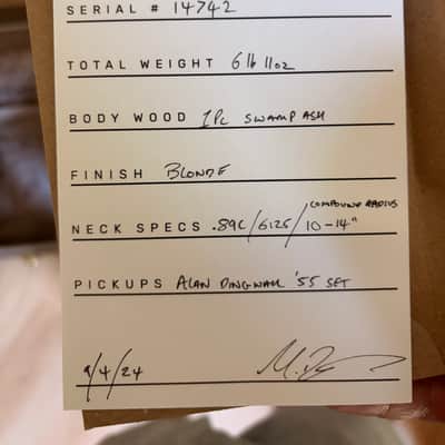 M.B. Guitars 55’ S - 6.6 lbs image 11