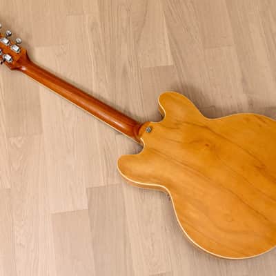 1999 Epiphone Casino Hollowbody Guitar Natural w/ 1 11/16" Nut, Bigsby B7 & Case, Peerless image 14