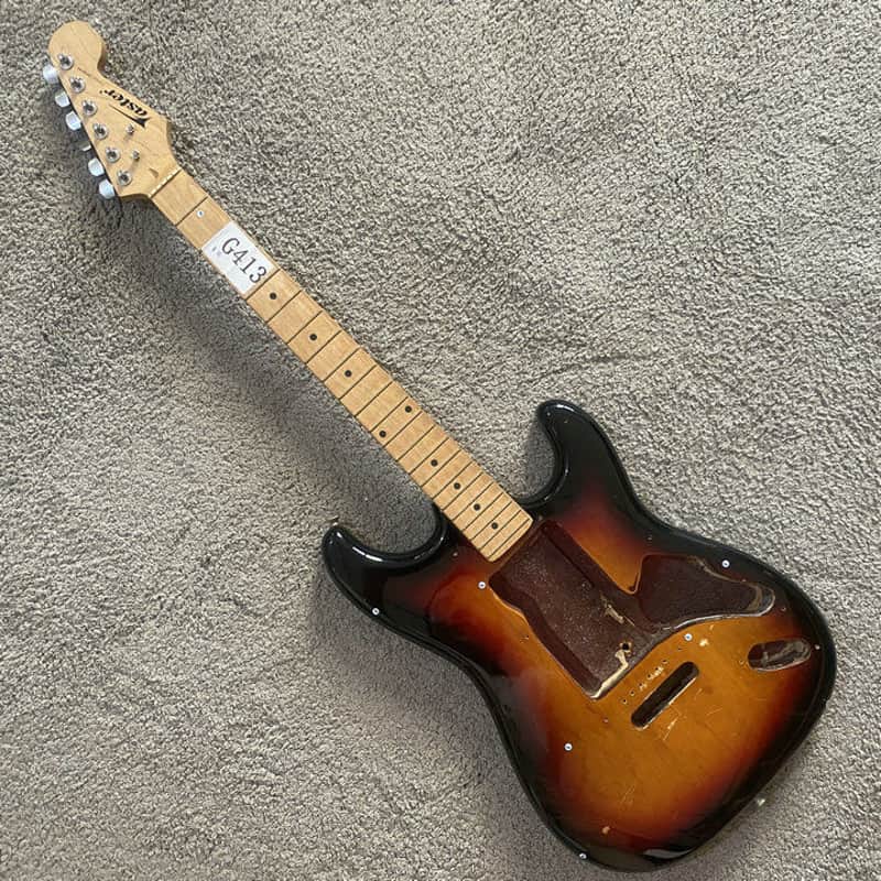 Sunburst Strat Style Electric Guitar Project, Basswood Body, Maple Neck image 1