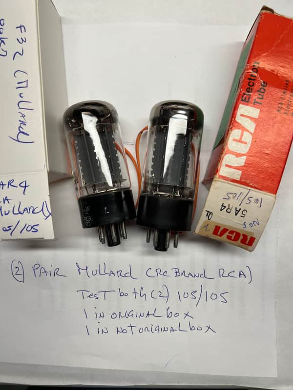 RCA 5AR4 Match Pair (Mullard) imagen 1