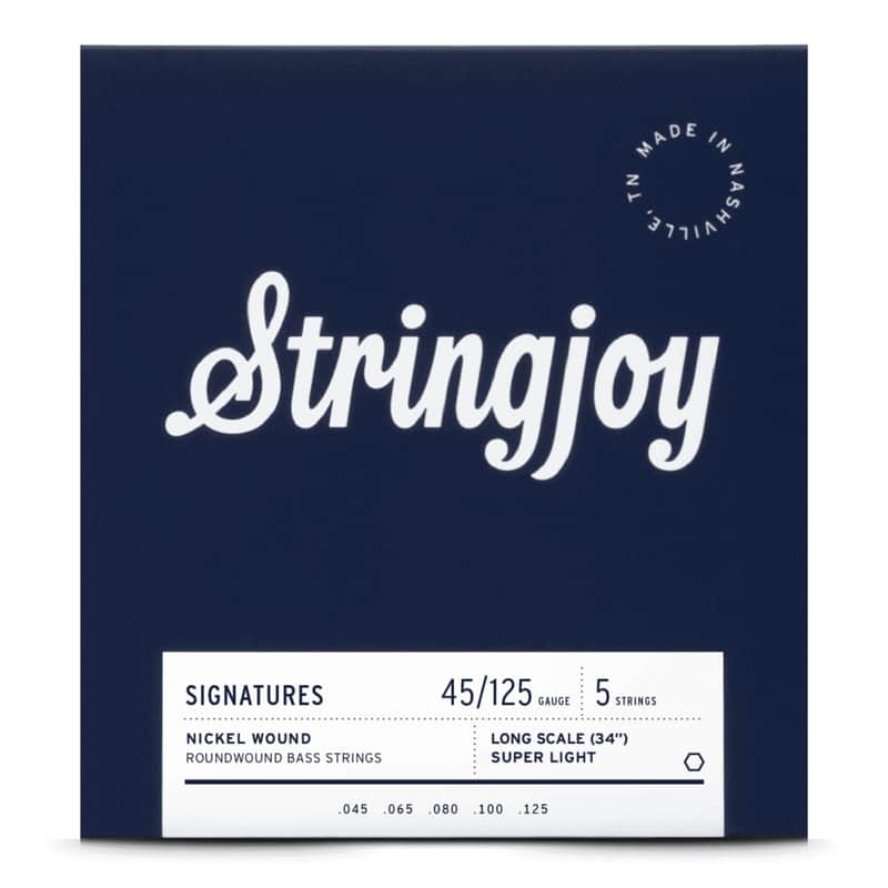 Stringjoy 45-125 Long Scale 5 String Super Light Gauge Signatures - Nickel Wound Bass Guitar Strings-SJ-BA45125LS image 1