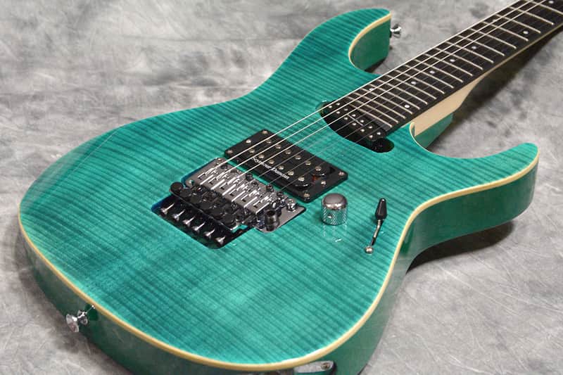 ギター ESP edwars e-mv-125fr Turquoise green Edwards E-MV-125FR Black Turquoise Green | Reverb