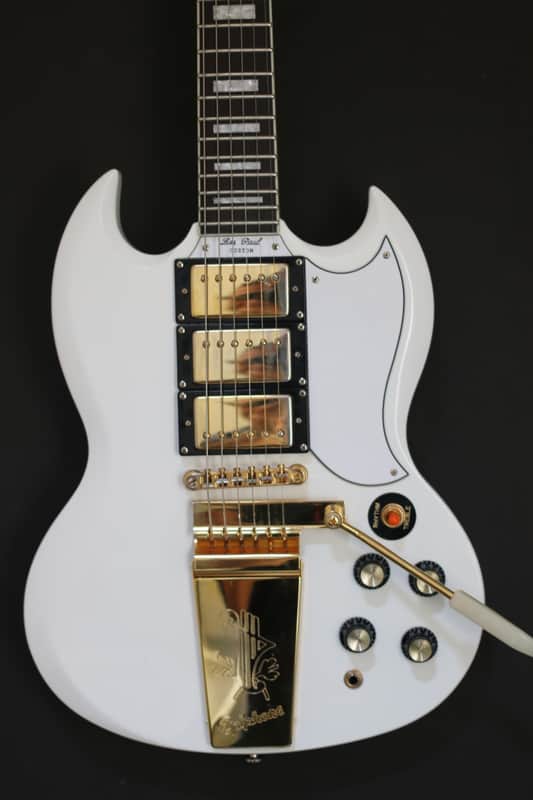 Epiphone G-400 Custom '62 Les Paul Custom w/Maestro White | Reverb