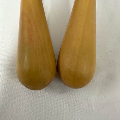 6" Mini Maracas, Wooden, 6" x 2", Mid-East MARB, Painted Blue - NEW image 5