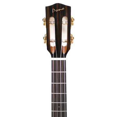 Pono BN4-2 Solid Cedar & Mahogany Nui Baritone Ukulele - Lattice Bracing image 5