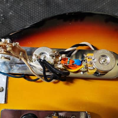 MyDream Partcaster Custom Built - Sunburst Hardtail Floral Neck image 10