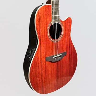 Ovation CS24P-PKOA Celebrity Series Traditional Plus Mid-Depth Acoustic-Electric Guitar - Koa image 2