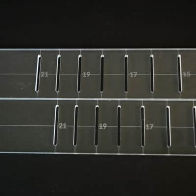 Lone Buck Guitars Bass Guitar Adjustable 30" - 34" Fan Fret Multi-scale layout tool for fingerboard fretting Acrylic 2025 image 6