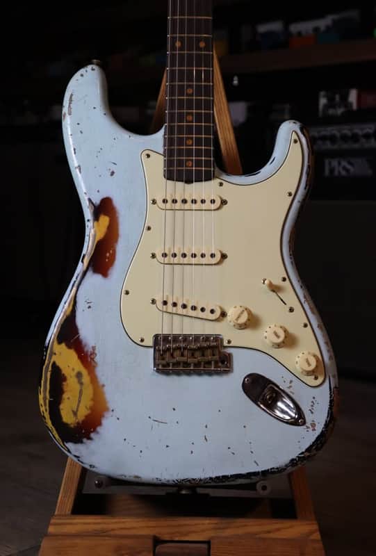 Fender Custom shop'61 Heavy Relic Sonic blue Over sunburst 2024 image 1
