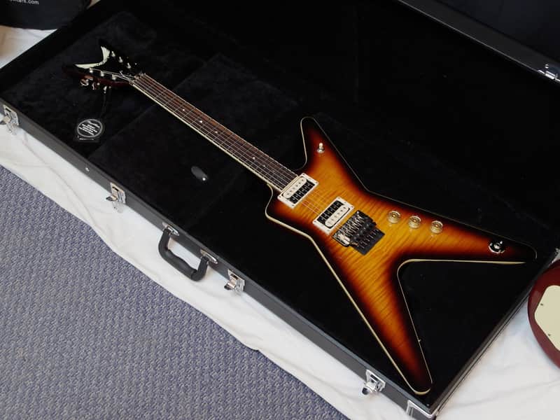 Dean ML 79 F electric guitar in Trans Brazilia w/ Hard Case