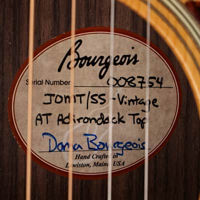 Bourgeois JOM-T Vintage SS Acoustic Guitar #8754 image 7