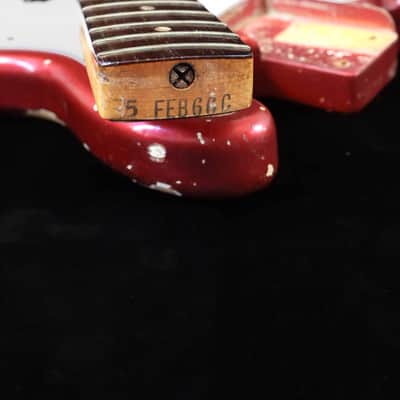 Fender Precision Bass with Rosewood Fretboard 1966 Candy Apple Red image 14