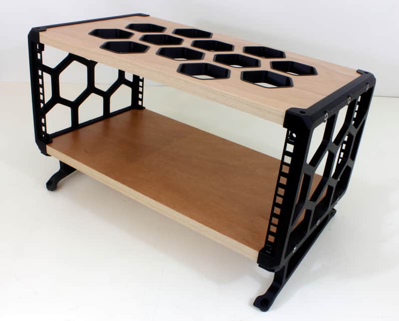 Nutshell 19" 4U DESKTOP STUDIO RACK POD CASE CABINET COMMS MEDIA AUDIO EQUIPMENT HYPLA - Black image 1