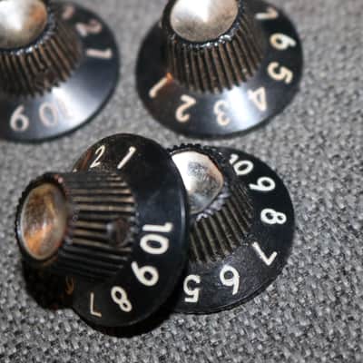 Vintage Original 1964 Fender Blackface Amp Control Knobs - Lot of 4 - image 2