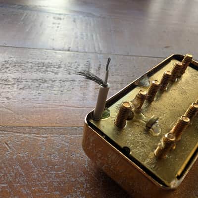 Gretsch Filtertron Humbucker Guitar Pickup Set Gold Excellent But Short Leads image 9