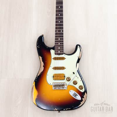 2024 Fender Custom Shop Alley Cat Stratocaster Heavy Relic SSH Superstrat Sunburst w/ Case, CoA image 2