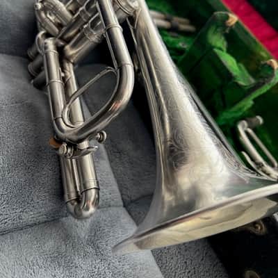 1904 Conn Conqueror Cornet – Silver Plate – Engraved “Exchanged for a Buescher” – King Case image 22