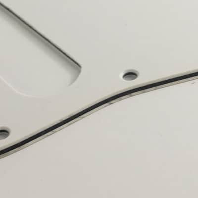 Left Handed Custom Vintage Style 3 Ply Jaguar Pickguard for Fender Jag Guitar White Black White image 6