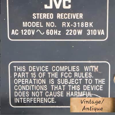JVC Rx-318 1990's - Black image 3