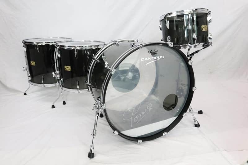 USED CANOPUS Custom Acrylic drum set 24x16BD,13x9TT,16x14,18x16FT signed by Tom Tamada image 1
