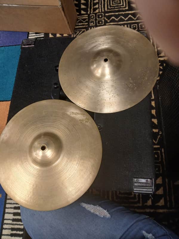 VINTAGE Zildjian Avedis 12" hi-hats 1950's- Bronze image 1