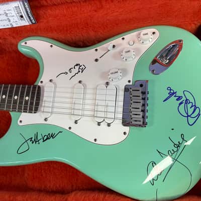 Fender Jeff Beck Stratocaster, 1999, Autographed by Brian Wilson, Jeff Beck, Al Jardine & David Marks with Case image 20