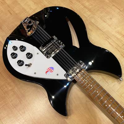 Rickenbacker 330/12 12-String Electric Guitar JetGlo (Black) image 4