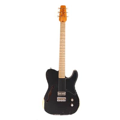 Berly Guitars Thinline T-Style Guitar Aged Black Used image 3