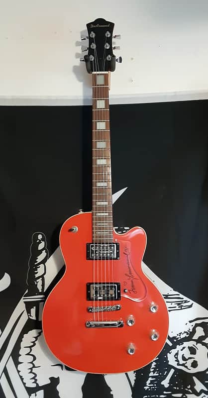 DeArmond M66 Bluesbird Fiesta Red Tommy Emmanuel Sig. w/ gig bag by Guitars For Vets image 1