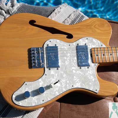 1973 Greco Telecaster Thinline Clone TE-450 - Japanese Ash Body - Made in Japan - PRO SET UP w Perfect Frets/Action/Intonation! image 9