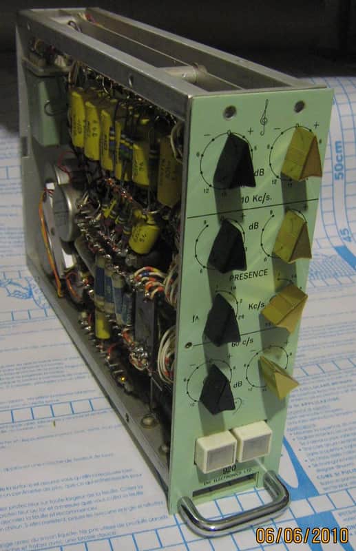 EMI 920 equaliser from TG12345 console at EMI Sydney Australia 1960 - EMI blue image 1