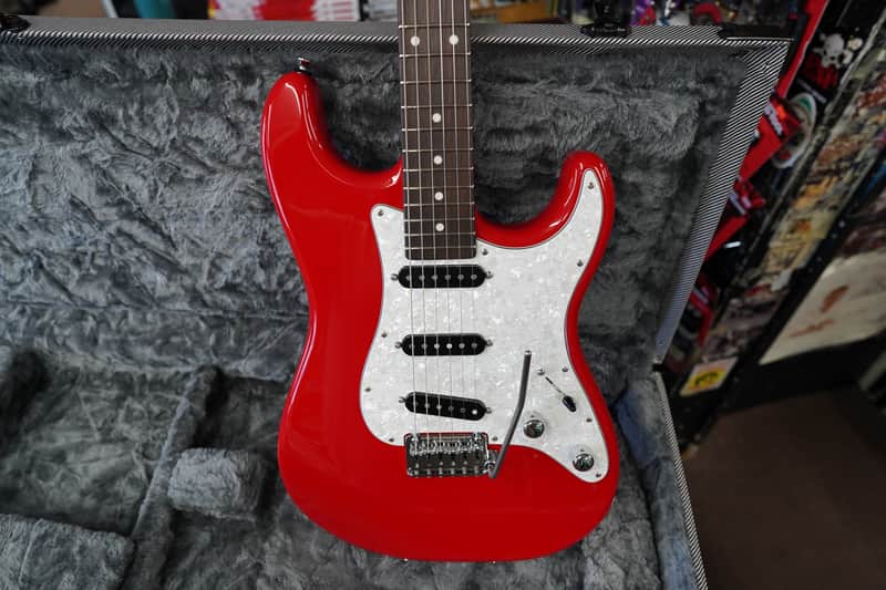 Schecter USA CUSTOM SHOP Traditional Vintage Red SSS 6-String w/ Black Tweed Case (2024) image 1