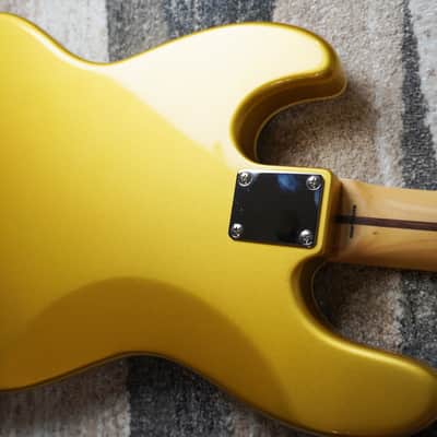 2013 Fender Japan Aerodyne Jazz Bass AJB Shoreline Gold Matching Headstock MIJ FSR Limited Color image 11