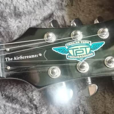 DEMO VIDEO Epiphone Airscreamer (US Customers Tax included in shipping price) 2003 - Metallic Silver with Airstream Graphic image 6
