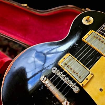 Gibson Custom Shop Les Paul ‘57 Tom Doyle "TIME MACHINE" #109 ~ R7/57 Black Goldtop “SUPER PREMIUM” - Historic Aged w/Doyle Coils TRU-CLONES ‘59 PAFs image 7