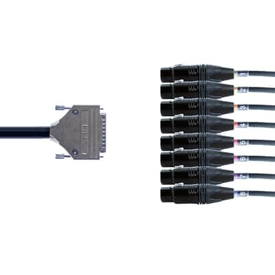 D-Sub DB25 8 Way Van Damme Studio Grade 3.1 Analog Studiograde Cable Loom 1M Balanced XLR Female image 1