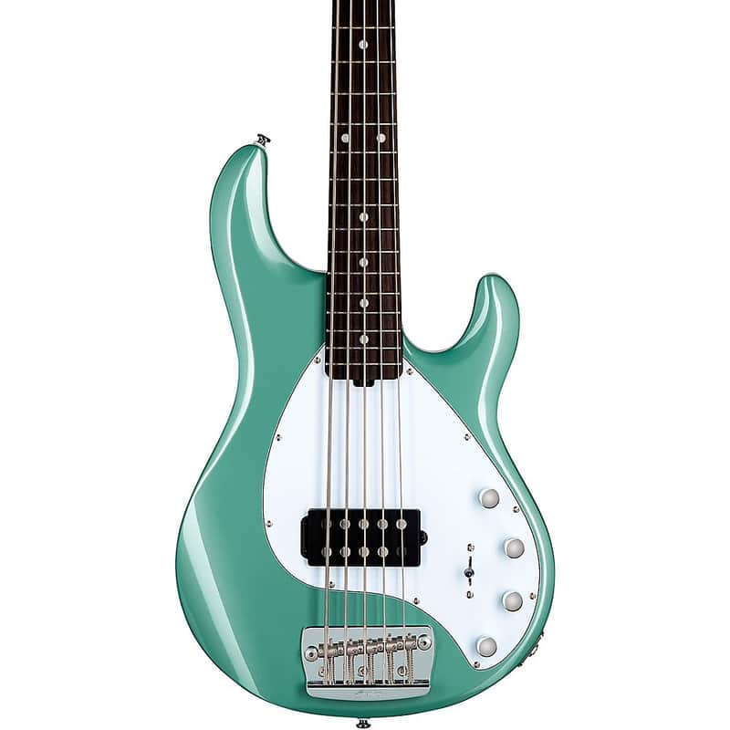Sterling by Music Man StingRay 5 RAY35 Bass Guitar - Regular Dorado Green image 1