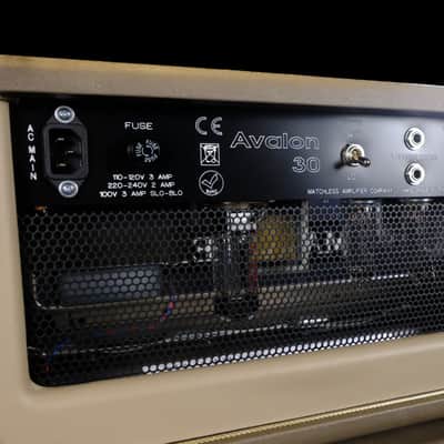 Matchless Avalon 30 Plexi Head Amp and 1x12 Cabinet - Cappuccino, Elk Beige Front, Gold Grill image 8