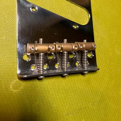 Rockrabbit Telecaster Control Plate - Titanium w/ Brass Saddles image 2