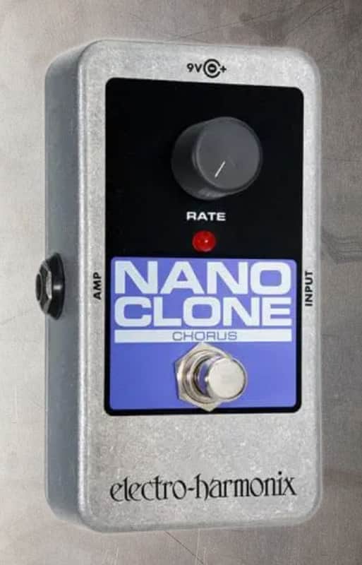 EHX ELECTRO-HARMONIX NANO CLONE ANALOG CHORUS PEDAL + FREE PATCH CABLE image 1