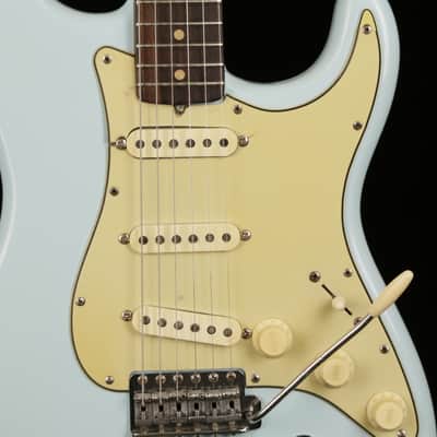 Fender Stratocaster 1961 Slab Board Sonic Blue all original except refinish w/OHSC image 3