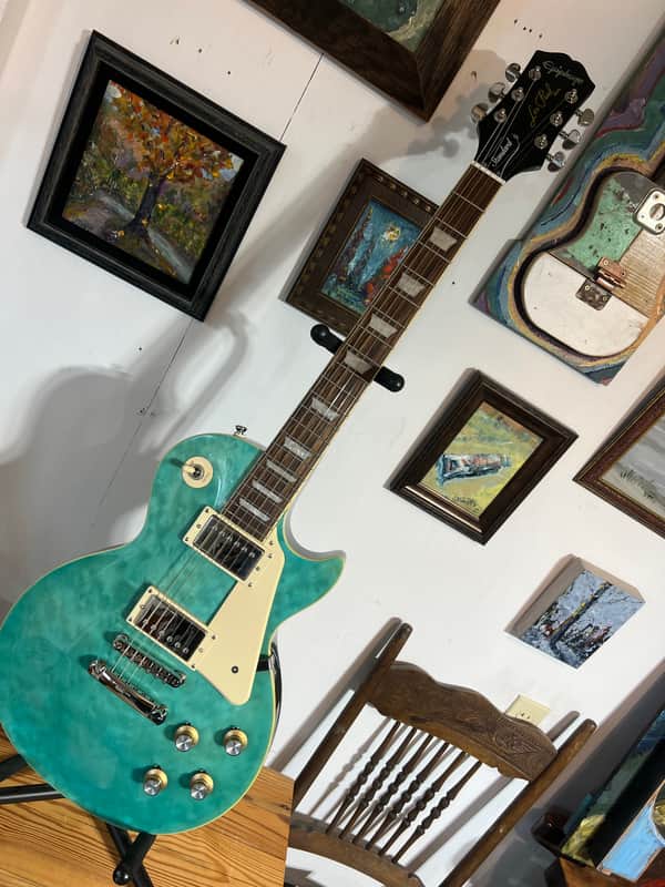 Epiphone Les Paul Standard '60s quilt top repaired image 1